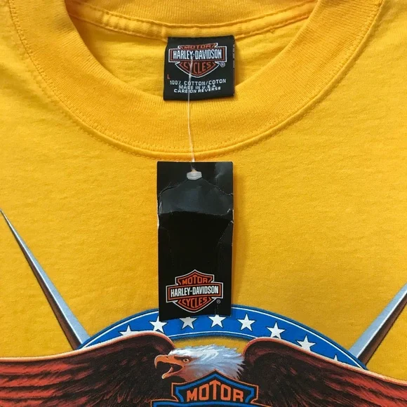 NEW - Harley Davidson H-D Y2K Beartooth MT Motorcycle Shirt L - Made in USA - Picture 5 of 8